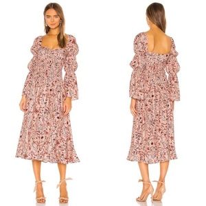 Filipa Sweetheart Gathered Midi Dress - AMUR